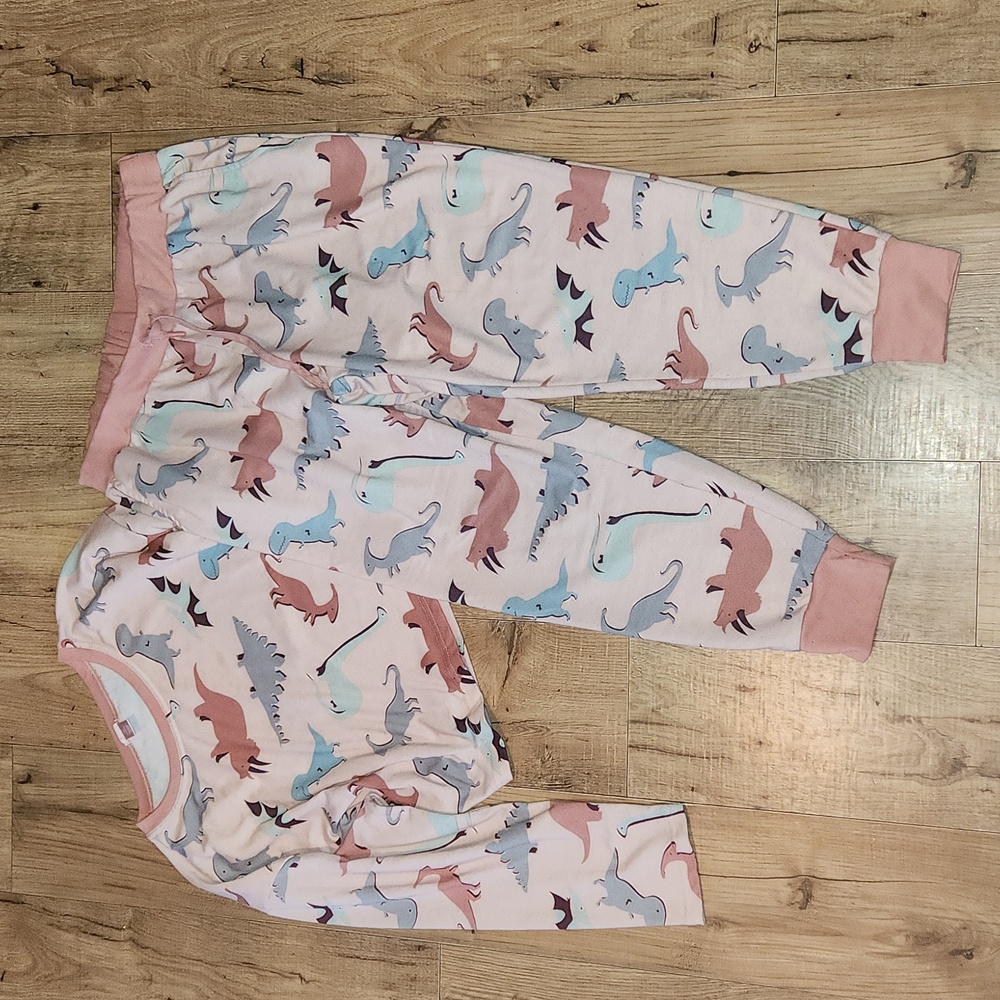 true | Pink Dinosaur Lounge Pajama Set